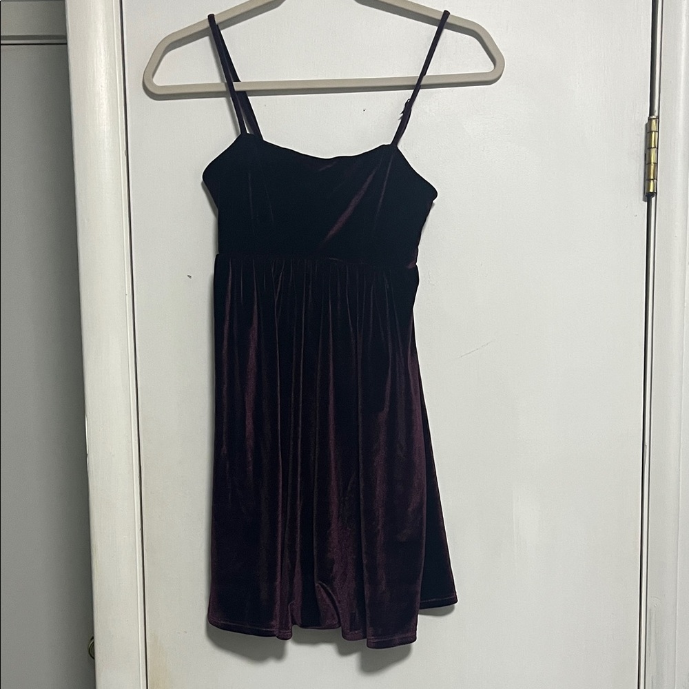 Altar'd State Deep Purple Velvet Dress